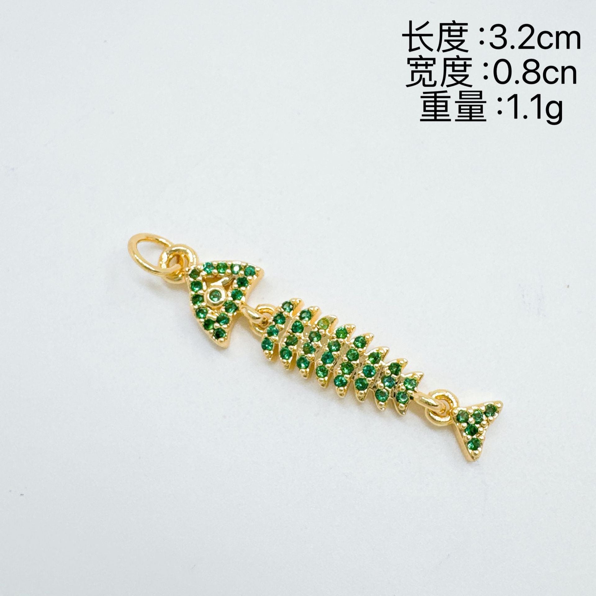 Wholesale Ocean Sea Fish Micro-Inlaid Zircon Gold Plated Pendant Necklace Jewelry Accessory Boutique Resale