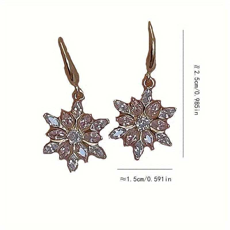 Wholesale Alloy electroplating Snowflake earrings
