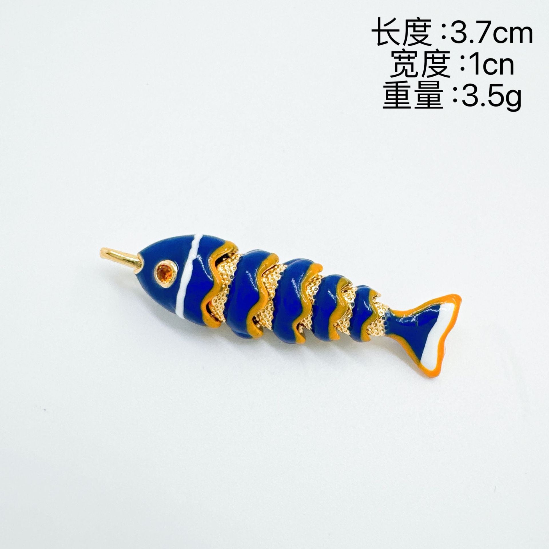 Wholesale Copper Electroplated Movable Multi-Drop Oil Paint Fish Pendant Necklace Fashion Accessory