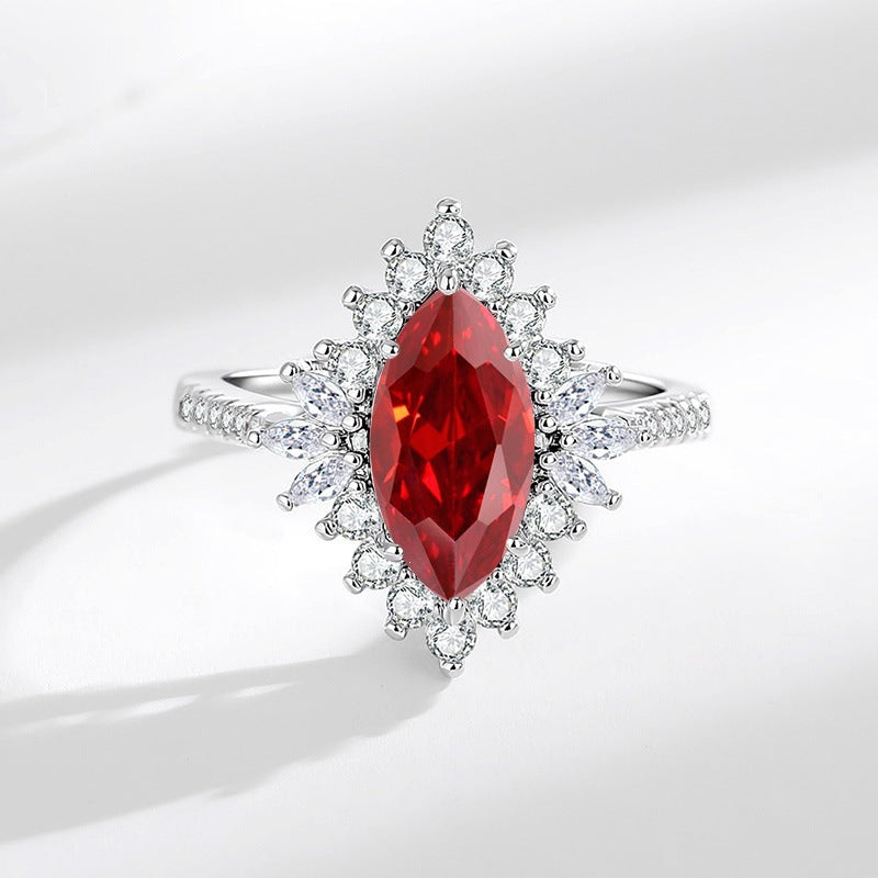 Wholesale Marquise Zircon Ring For Women Trendy Jewelry Accessory Gift And Boutique Resale