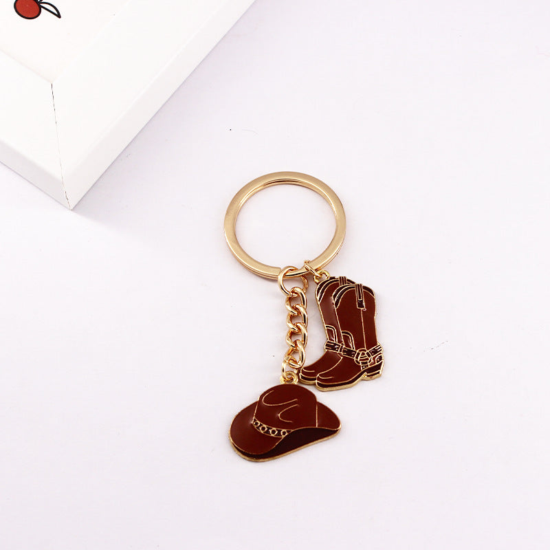 Wholesale Western Style Bull Head Hat Bull Head Alloy Keychain ACC-KC-QiChen002