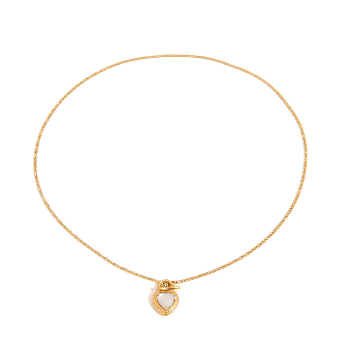 Wholesale Titanium Steel Cat's Eye Heart Necklace Light Luxury Necklaces