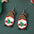 Wholesale Christmas Cute Dwarf Christmas Tree Pendant Wood Earrings