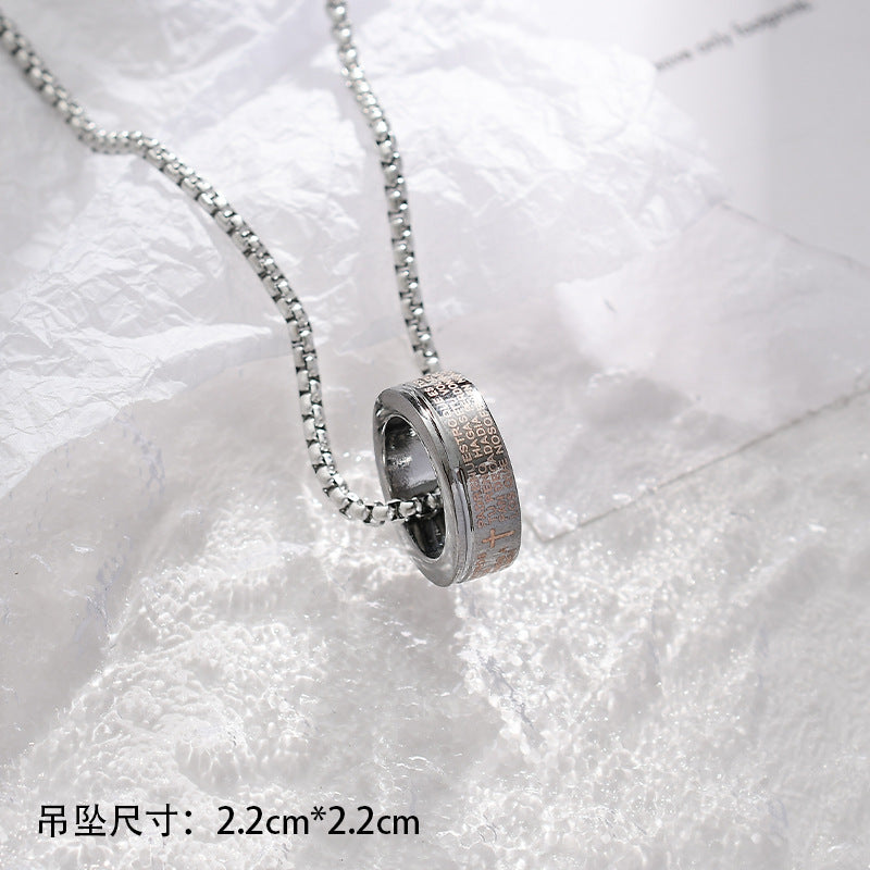 Wholesale Titanium Steel Long Necklace Men's Sweater Chain ACC-NE-Meihun009