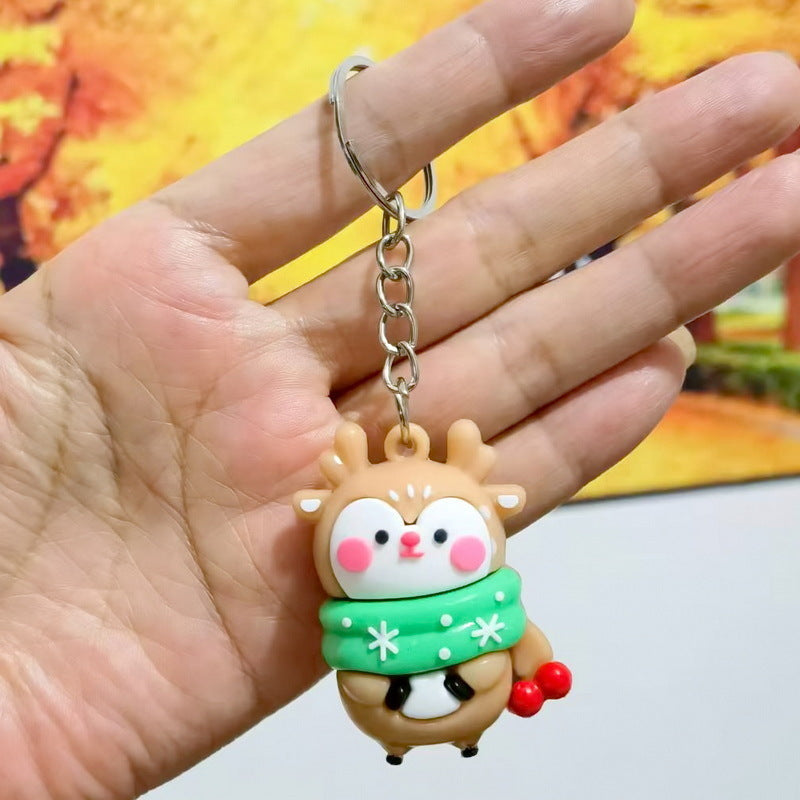 Wholesale Couple keychain car key pendant Christmas doll keychain