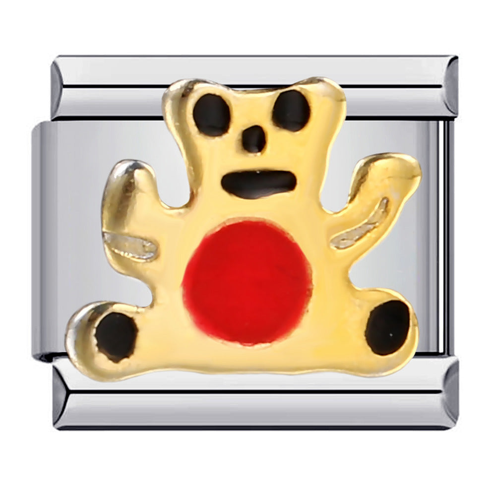 Wholesale Italian Charm Bracelet Animal Pattern DIY Free ing Combination Stainless Steel Composable Bracelet