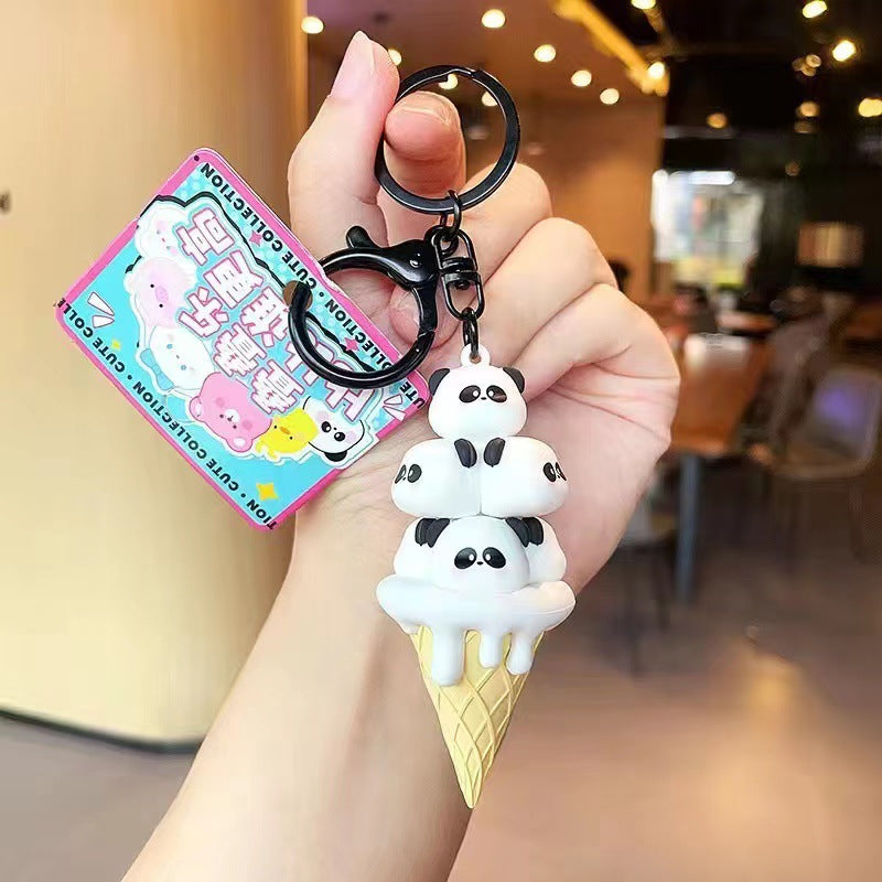 Wholesale Cartoon Pig Tower Cute Pet Monster Stacking Fun Keychain