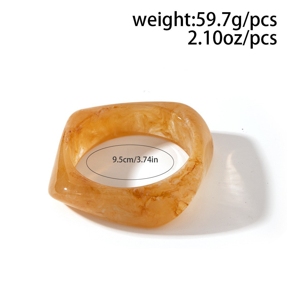 Wholesale Ice Transparent Gradient Resin Bracelet For Women Irregular Acrylic Jewelry Accessory Everyday Wear Gift