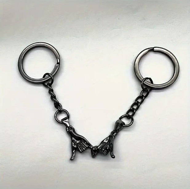 Wholesale couple hand in hand creative keychain
