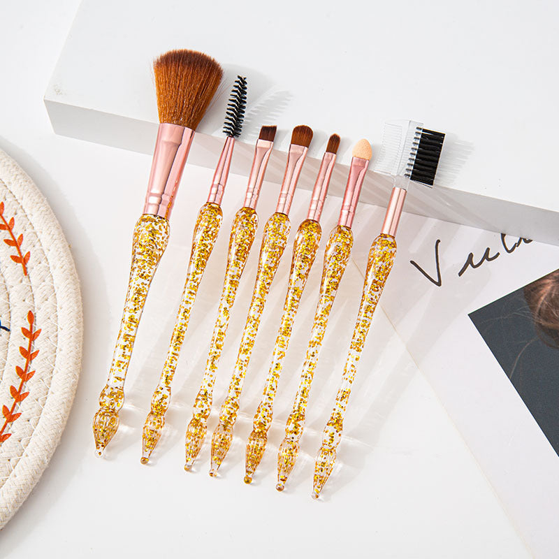 Wholesale Transparent Makeup Brush Set Glitter Eyeshadow Brush ACC-MB-JiuRan002