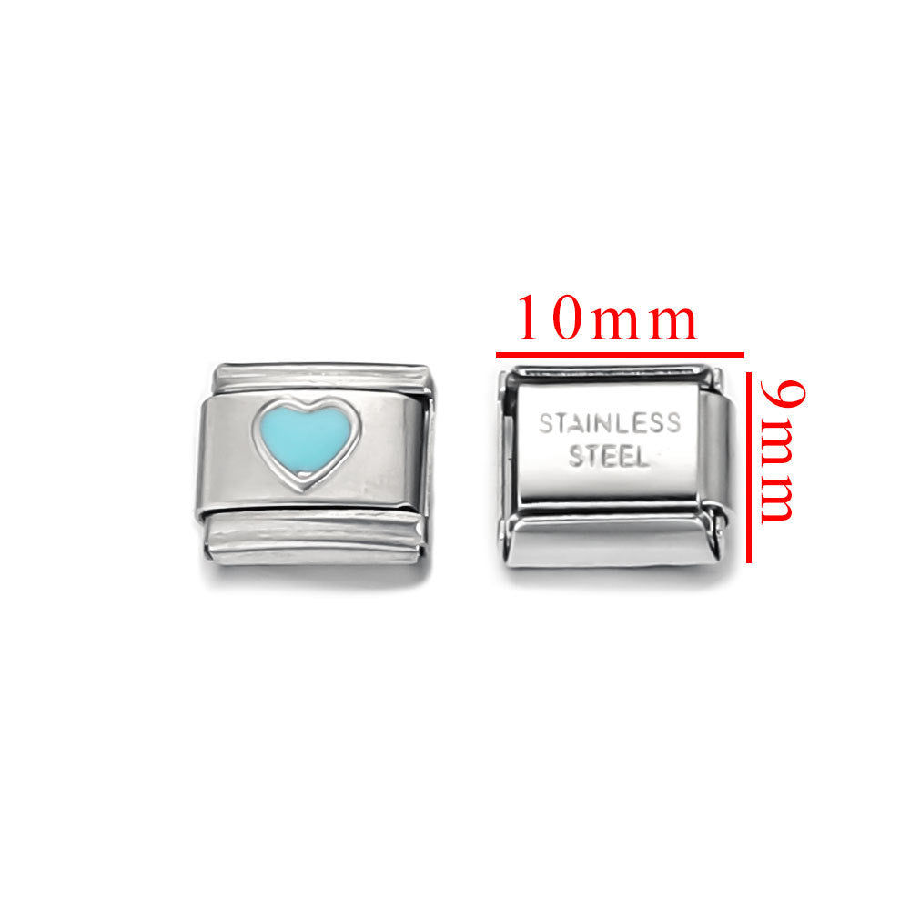 Wholesale 5pcs Italian Charm Bracelet 9mm DIY Splicing Cute Creative Stainless Steel Composable Bracelet