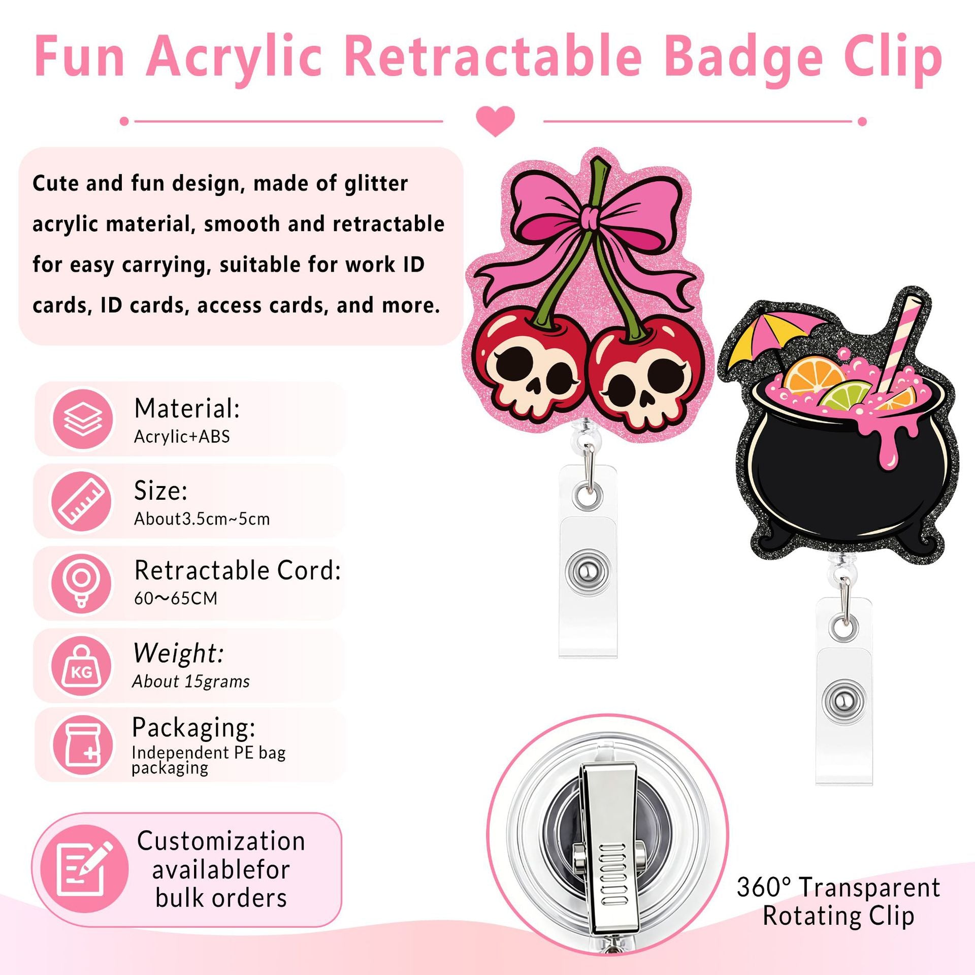 Wholesale 360 Degree Rotating Sea Animal Badge Reel With Alligator Clip  Funny Retractable ID Holder Party Fashion Accessory