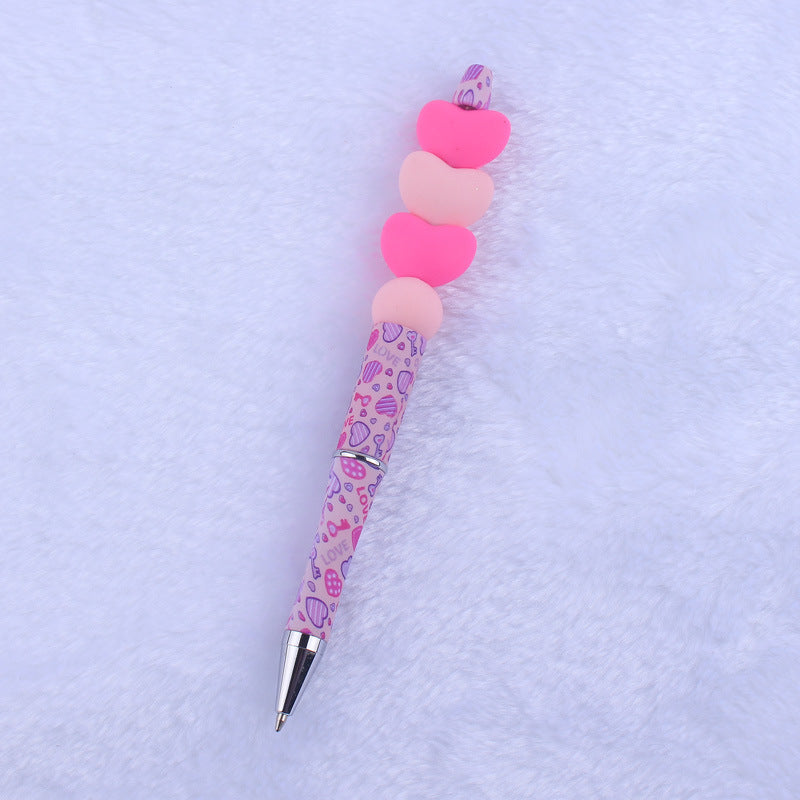 Wholesale Cute cartoon Valentine's Day shape love silicone beaded pen