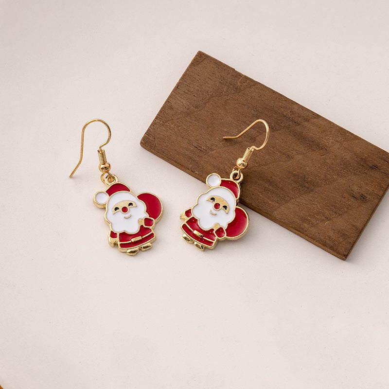 Wholesale Christmas Santa Claus Snowflake Earrings ACC-ES-MDD047