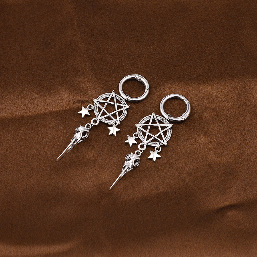 Wholesale  six-pointed star skull pendant shoe buckle