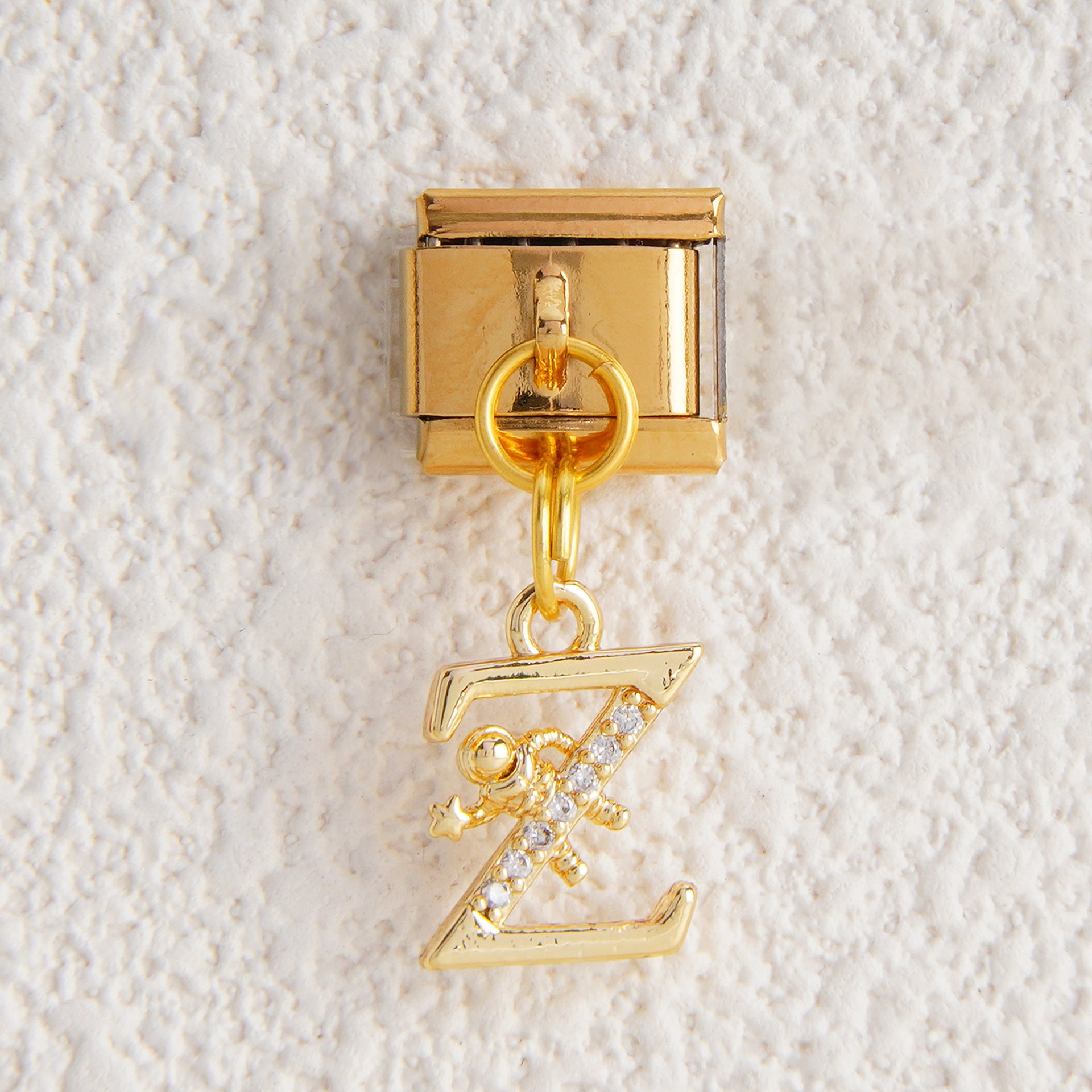 Wholesale Italian Charm Bracelet 9mm DIY Splicing Letter Pendant Stainless Steel Composable Bracelet