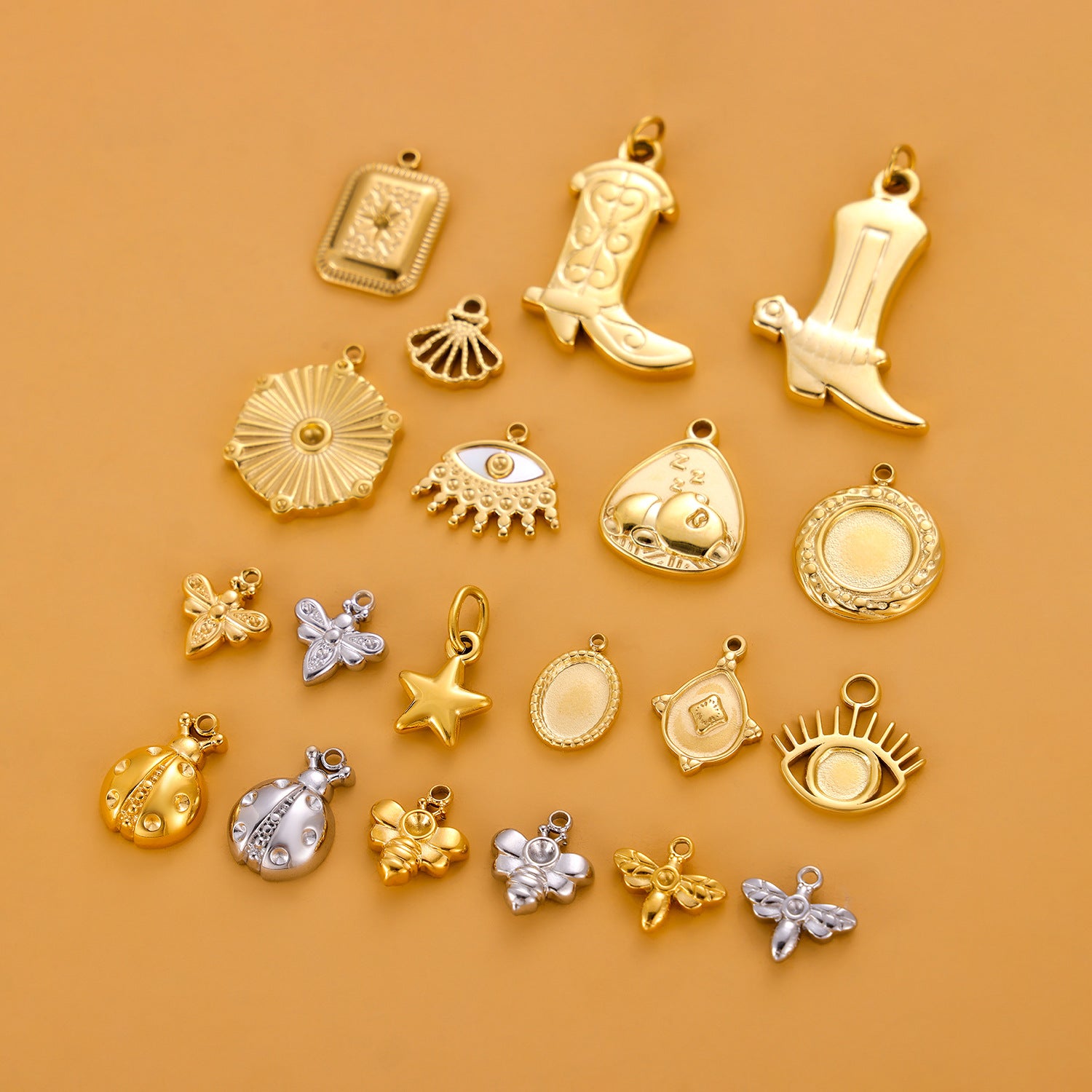 Wholesale  stainless steel multi-series pendant shell sea star bracelet necklace pendant