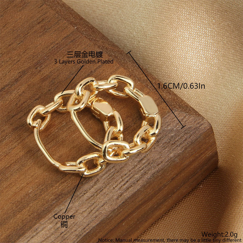 Wholesale Geometric Hollow Love Copper Gold Plated Micro-Inlaid Zirconia Earrings Hoop Earrings ACC-ES-BaiTian001