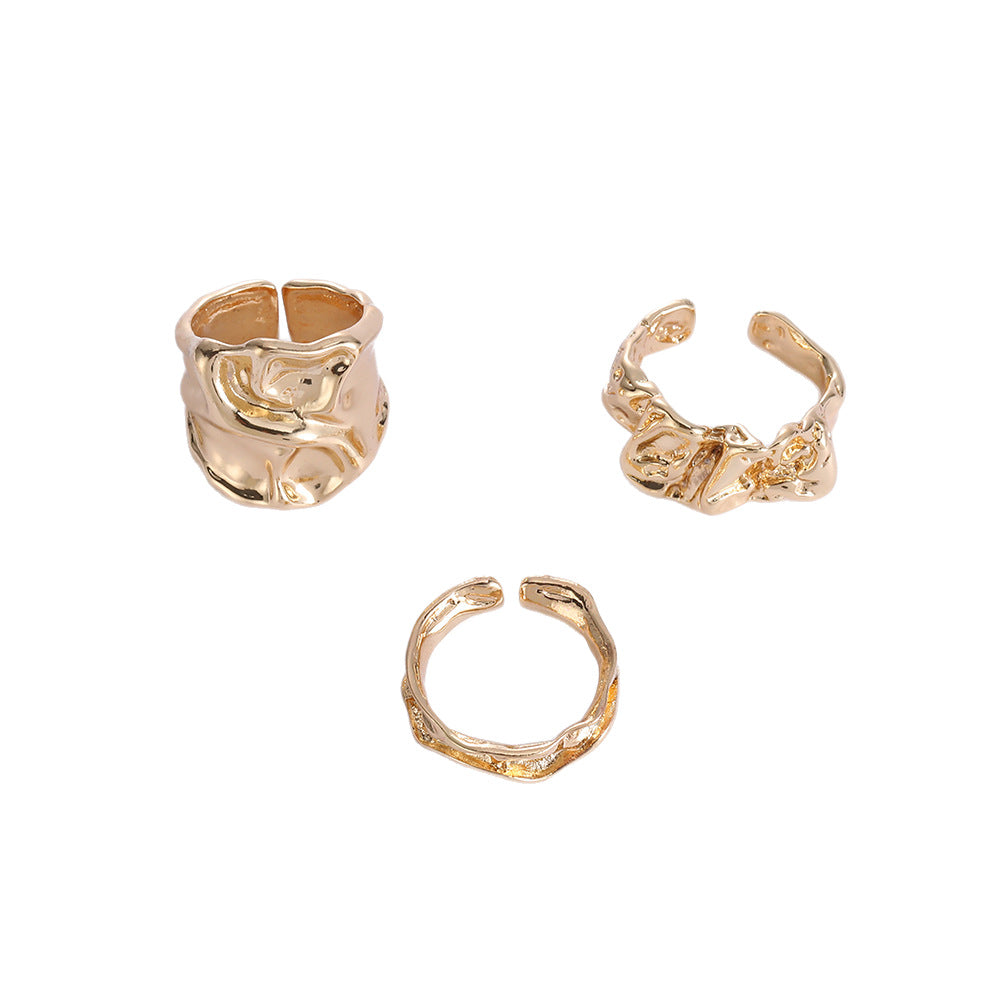 Wholesale Alloy Pleated Alloy Rings