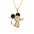 Wholesale  personalized creative copper gold-plated micro-inlaid colorful zircon dinosaur pendant necklace