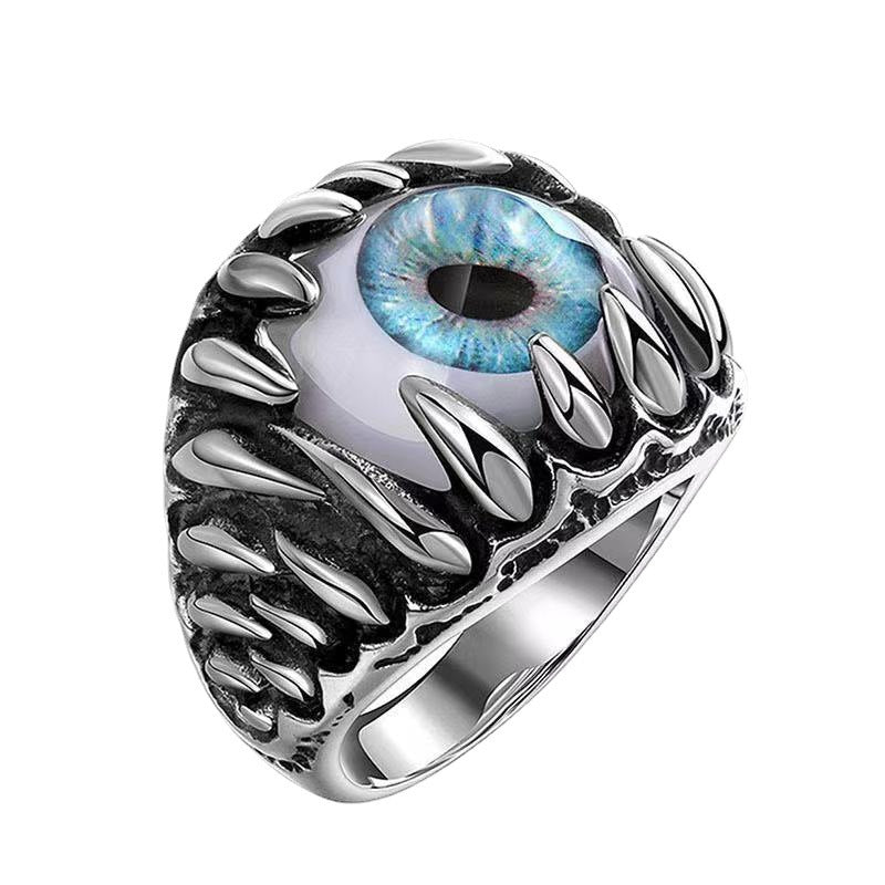 Wholesale Fashion Evil Eye Ring Adjustable Zinc Alloy Jewelry Accessory for Resale