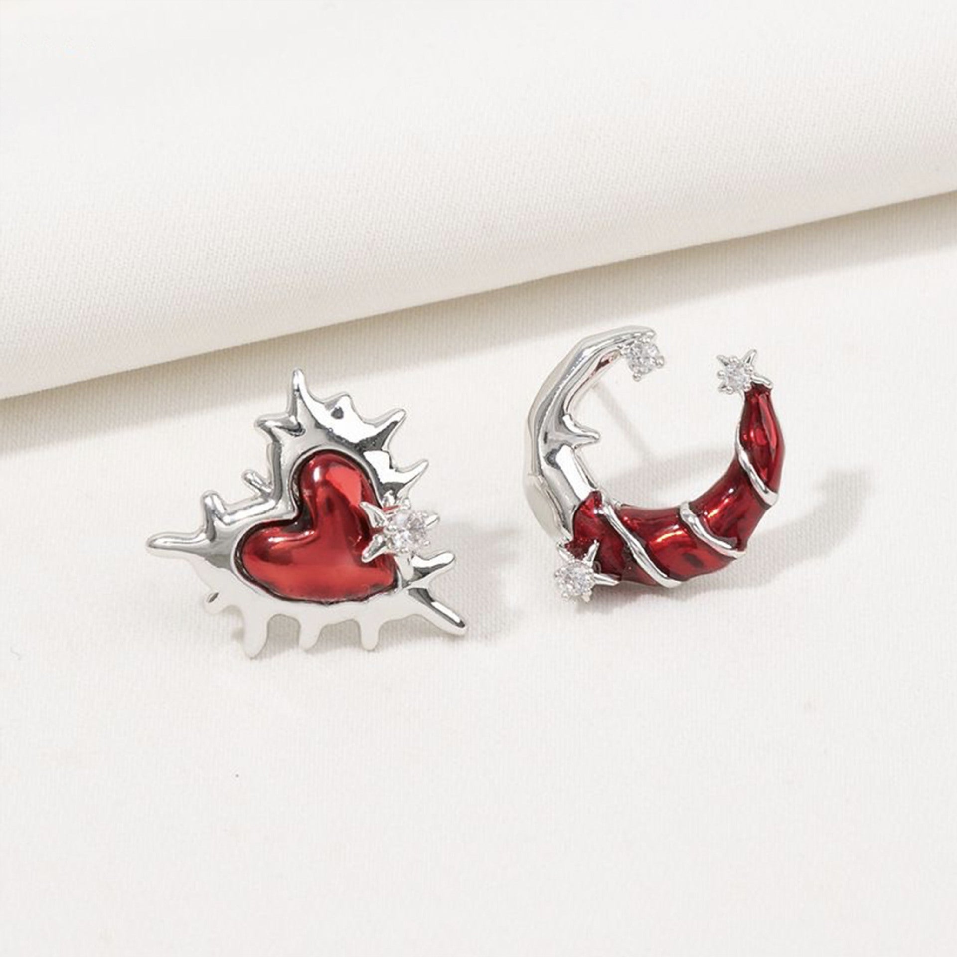 Wholesale  personality design sense of n love string moonearrings