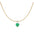 Wholesale  Zircon Necklace Emerald Zircon Bead Chain chocker Short Necklace Light Luxury Style Necklace