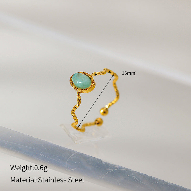 Wholesale  light luxury  stainless steel opening ring