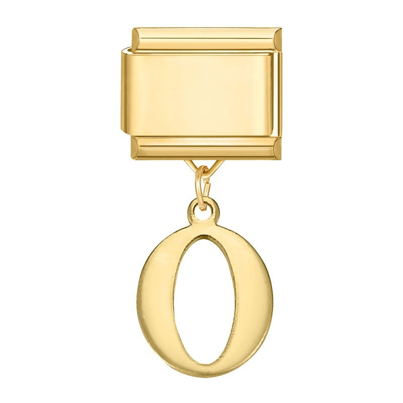 Wholesale 9mm Italian Charm Starter Bracelets DIY Letter Series Stainless Steel Composable Bracelet