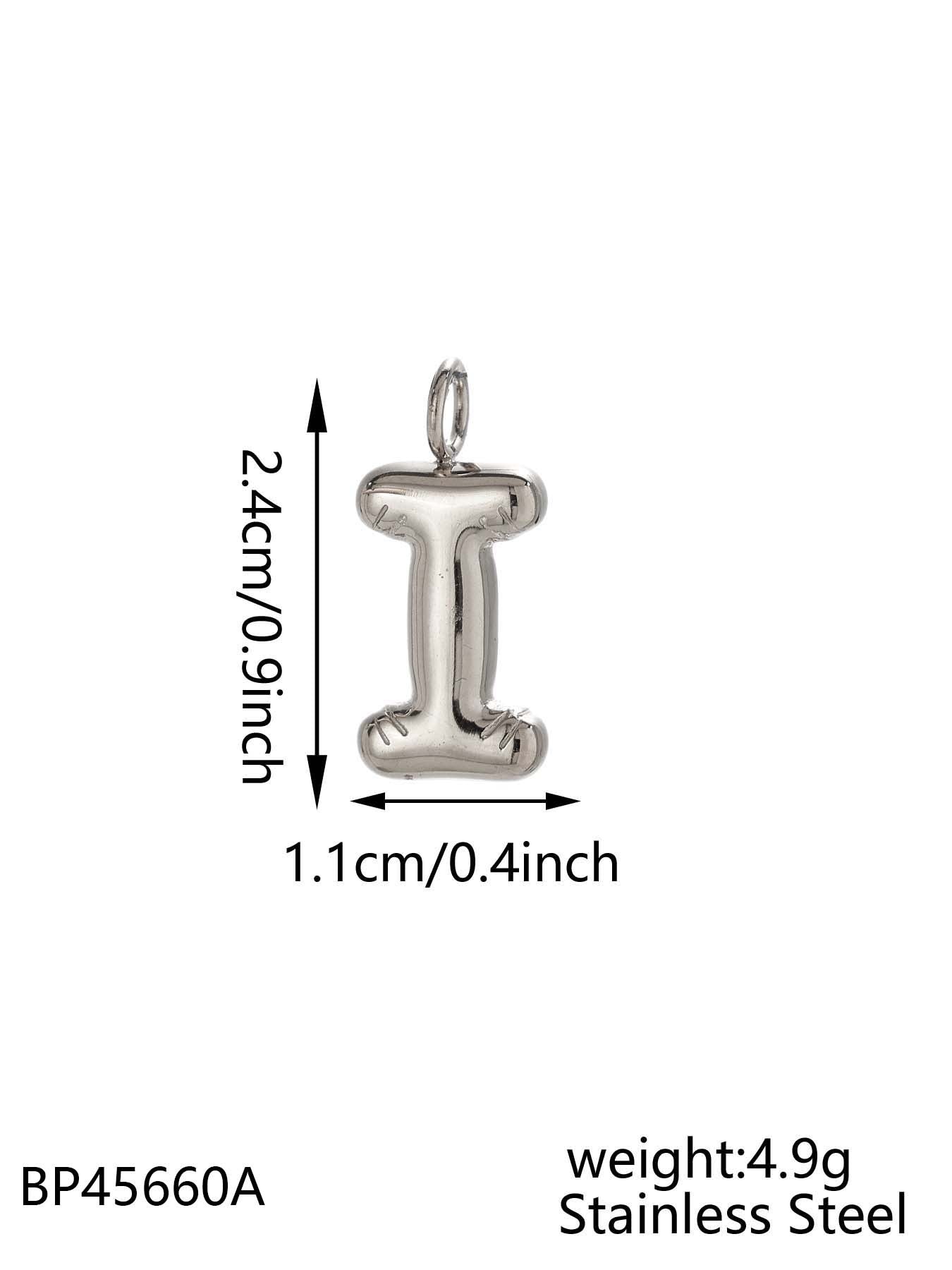 Wholesale Stainless steel bubble 26 letter pendant