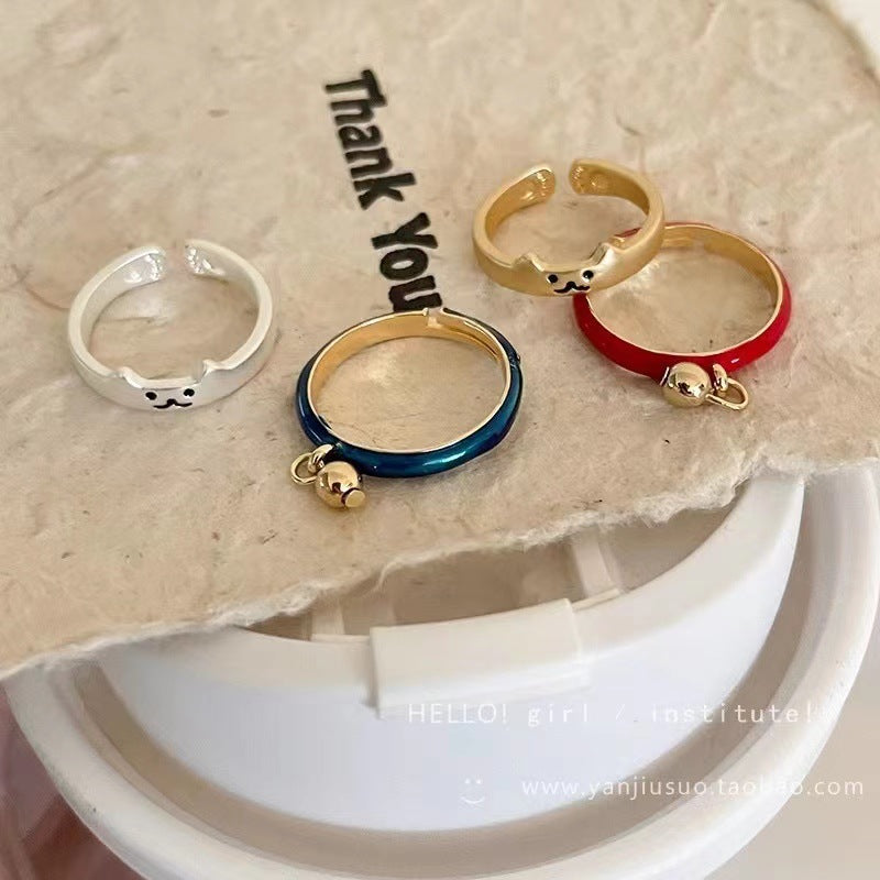 Wholesale Cartoon cute cat bell ring