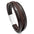 Wholesale woven leather  men's magnet buckle bracelet