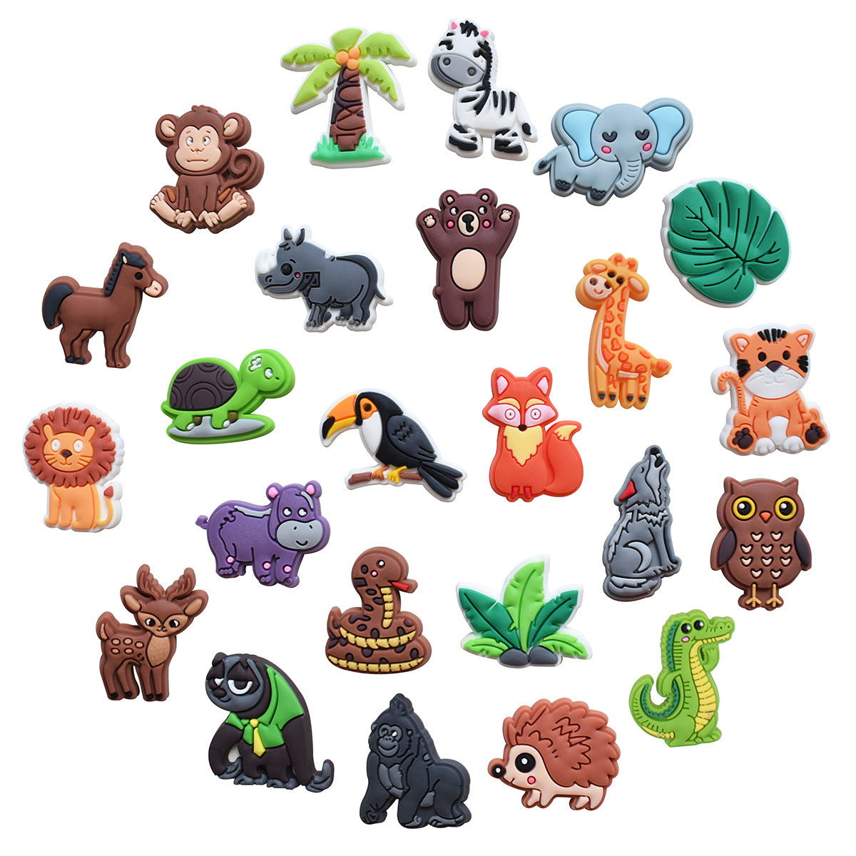 Wholesale Random 100pcs Cute Cartoon Animal Series Shoes Accessories Shoes Charms