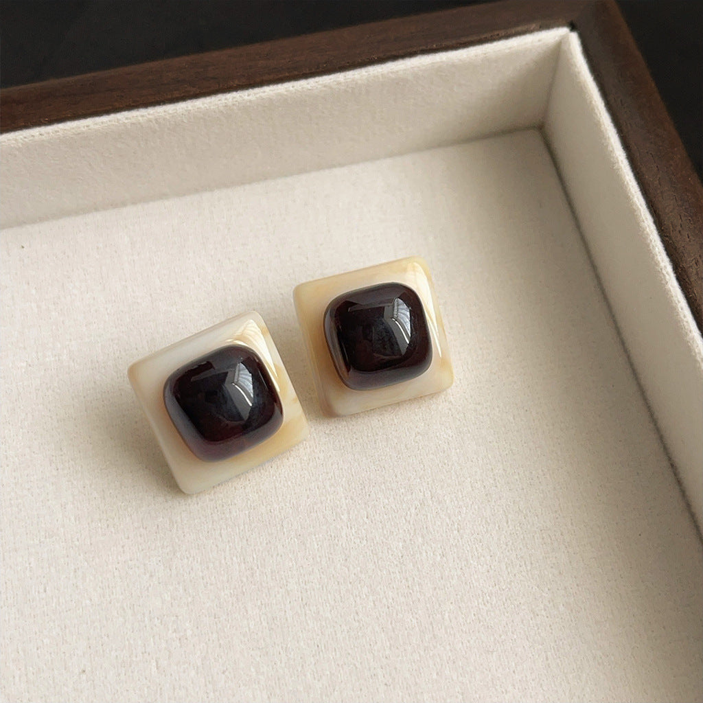 Wholesale Retro Vintage Maillard Cute Acrylic Earrings