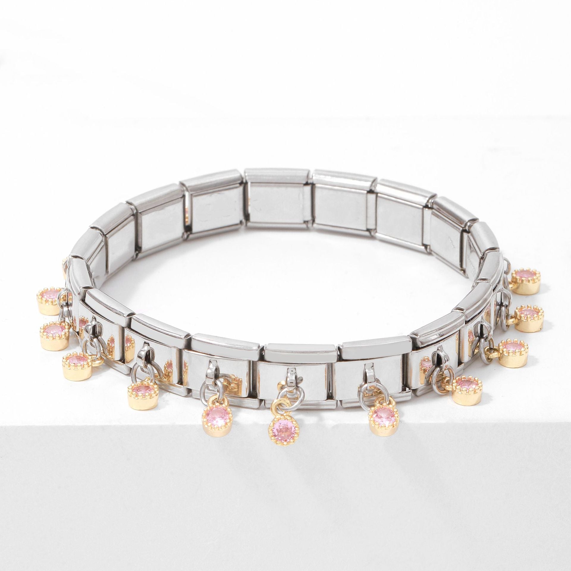 Wholesale Italian Charm Bracelet 9mm DIY Spliced Removable Stainless Steel Candy Composable Bracelet ACC-BT-XY033