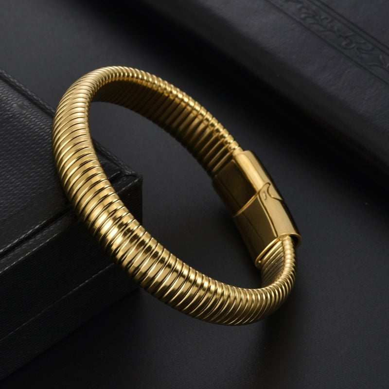 Wholesale titanium steel elastic magnetic buckle bracelet