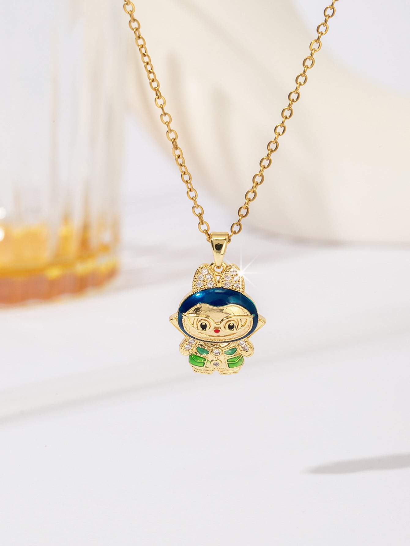 Wholesale stainless steel cute cartoon necklace