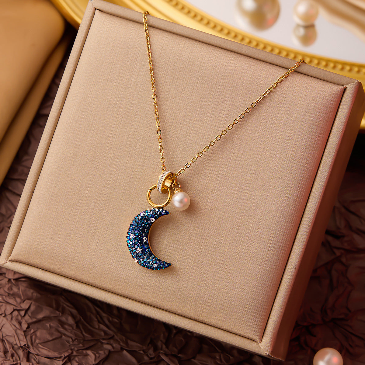 Wholesale Bow Heart Starfish Fashion Light Luxury Necklaces Titanium Steel Necklace ACC-NE-XuHao006