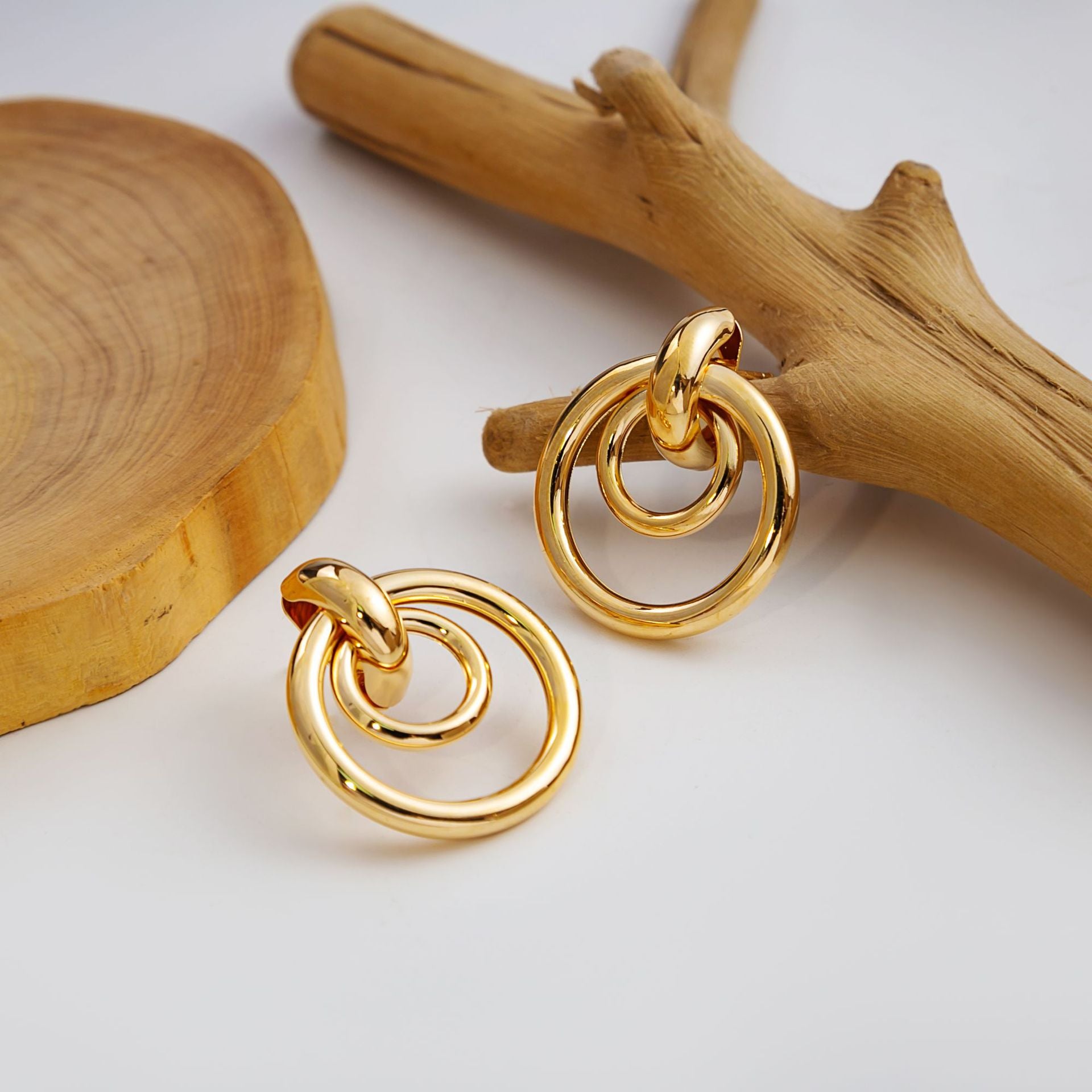 Wholesale Geometric Stud Earrings Silver Needle Retro Hoop Earrings Vintage ACC-ES-MDD013