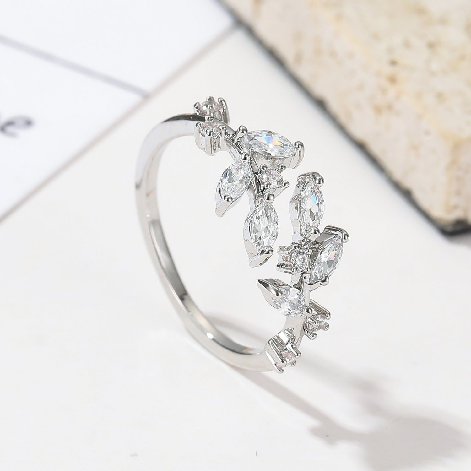 Wholesale Stacked wearing zircon inlay ring