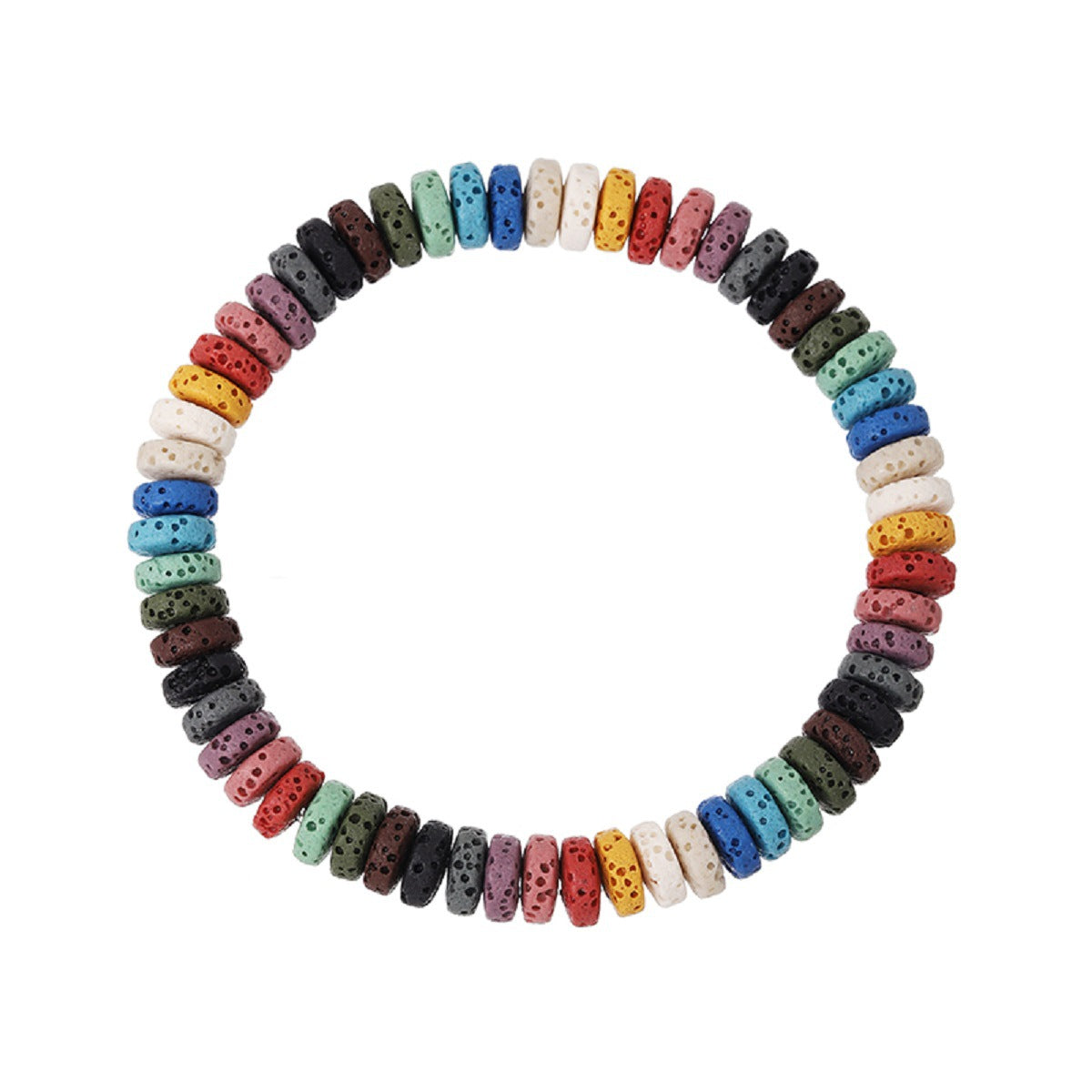 Großhandel runde Farben Vulkansteinarmband