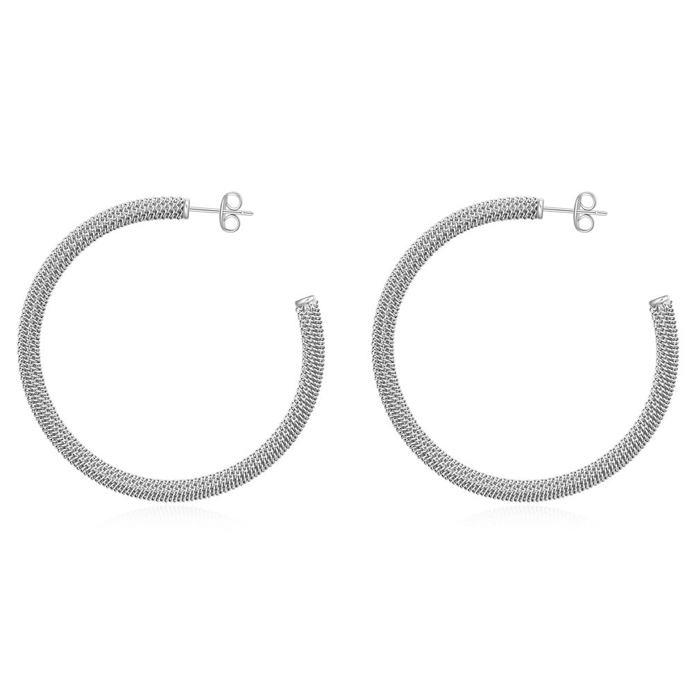 Wholesale  C- type open titanium steel 18K gold retro  earrings