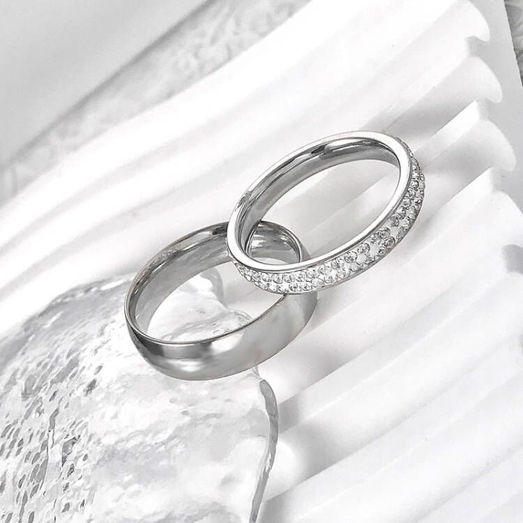 Wholesale Niche Couple Titanium Steel Ring ACC-RS-BanLan007