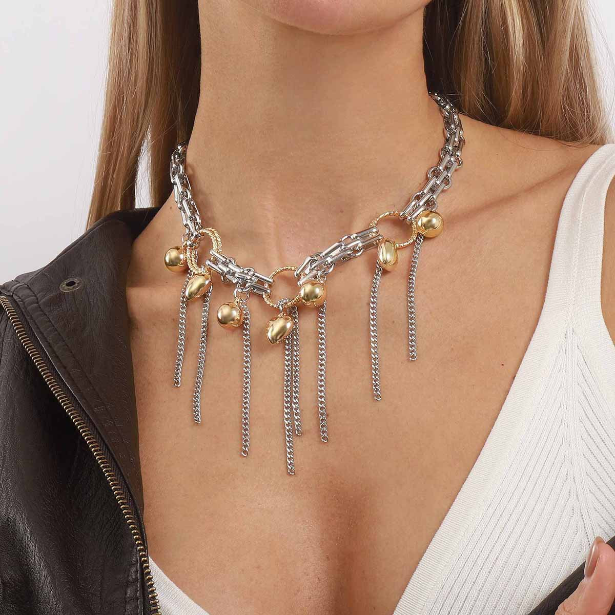 Wholesale Tassel Copper Chain Clavicle Necklace Luxury Necklaces