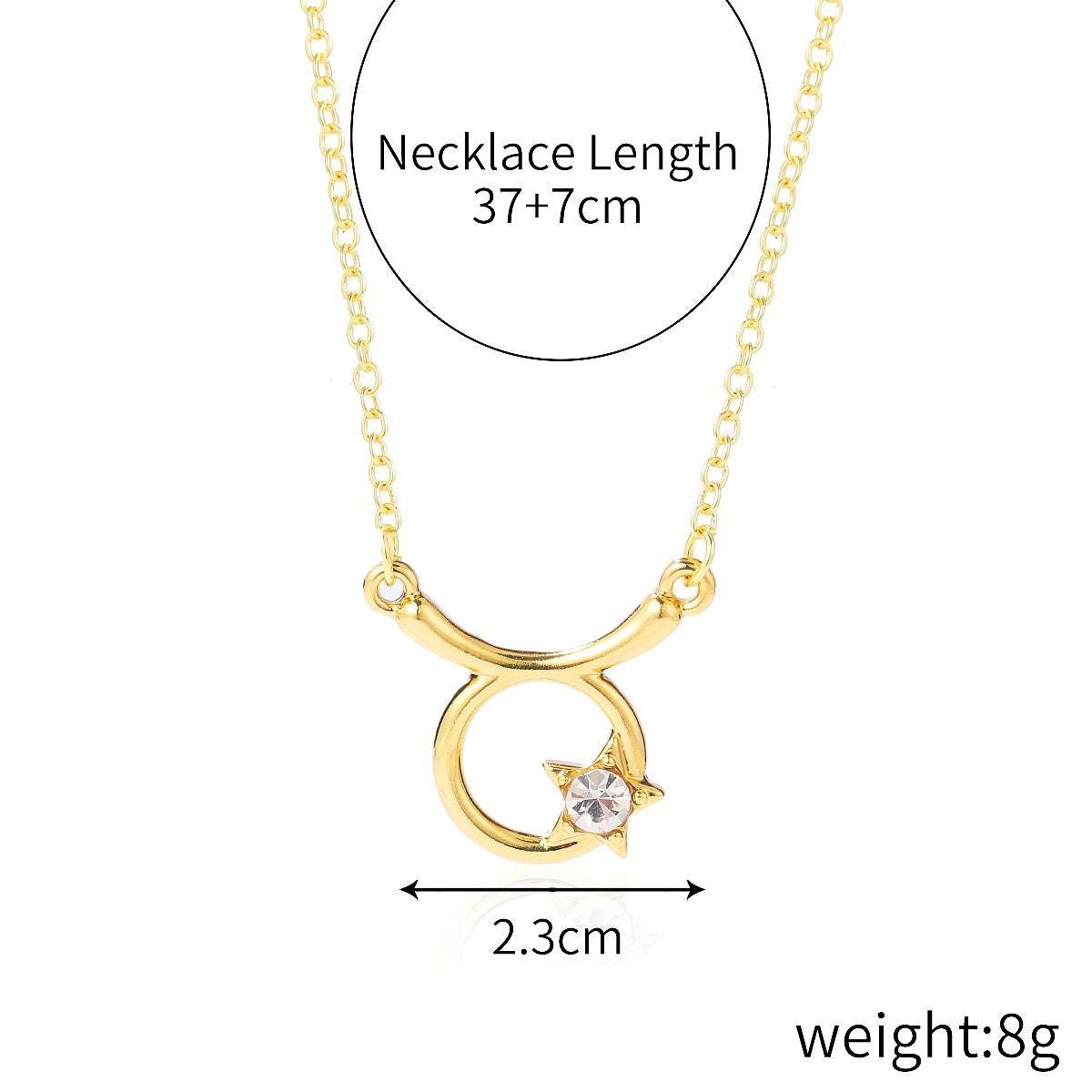 Wholesale constellation card pendant clavicle chain twelve constellation necklace