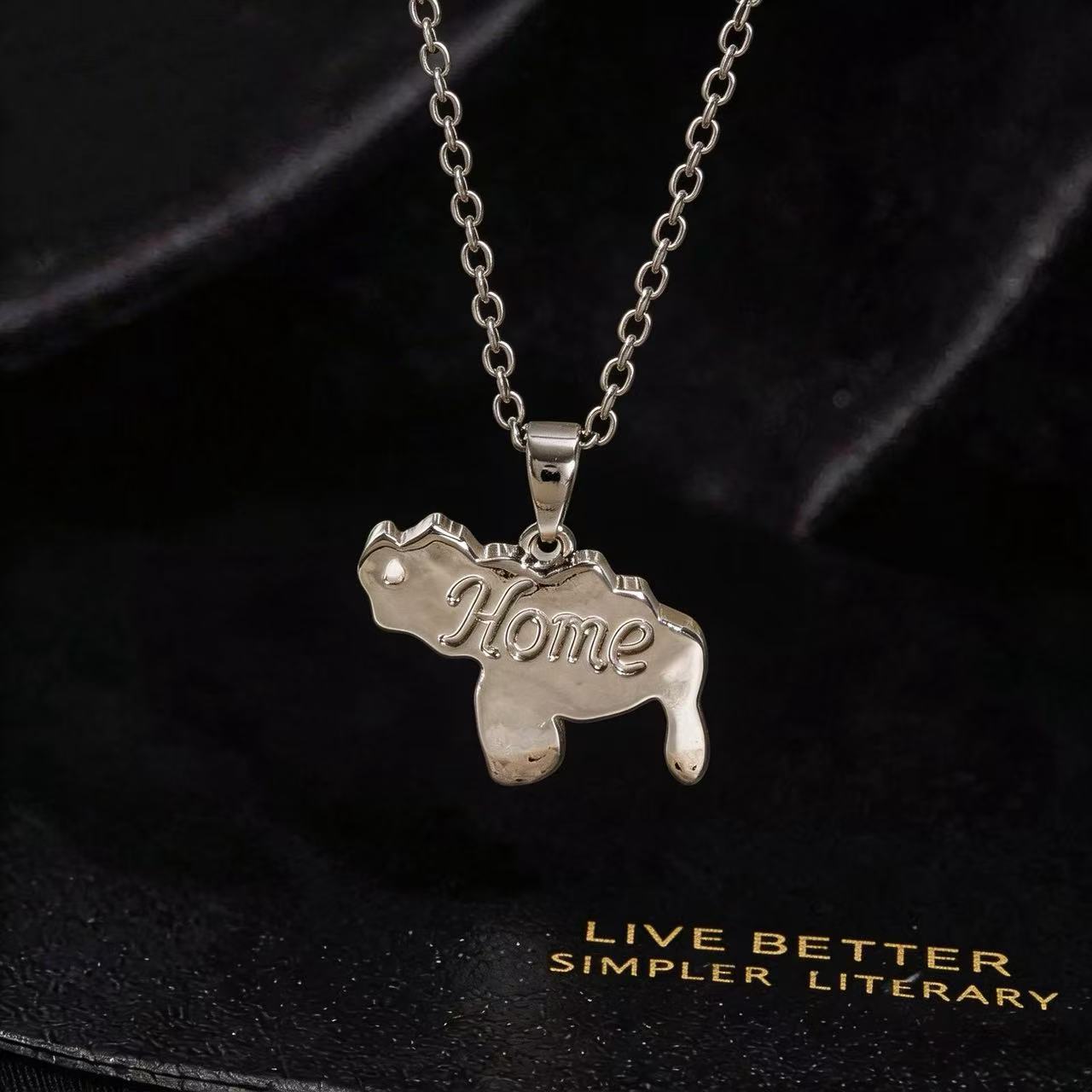 Wholesale Copper Zircon Geometric Pendant Necklace Fashionable Collarbone Chain For Women Boutique Resale Accessory