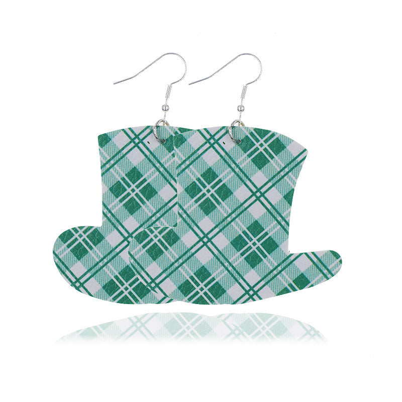 Wholesale St. Patrick's Day Leather Earrings