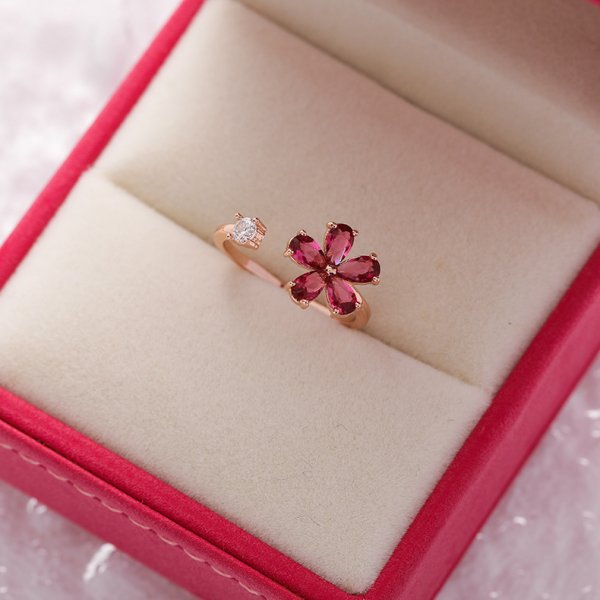 Wholesale  All-match Love Flower Opening Ring