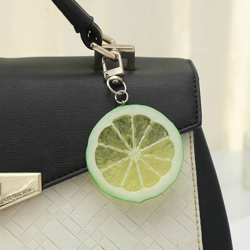 Wholesale  small lemon slice fruit keychain