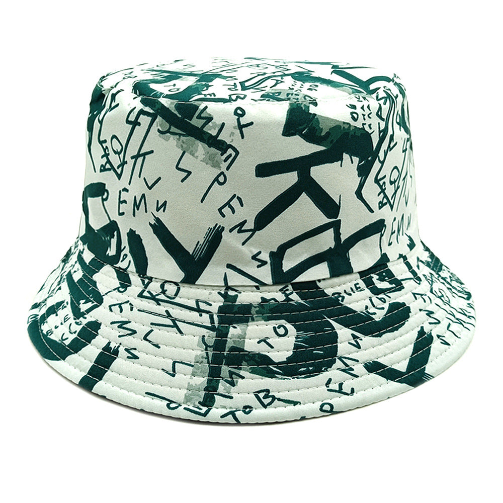 Wholesale  Hat Letter Graffiti Fisherman Hat Bucket Hat